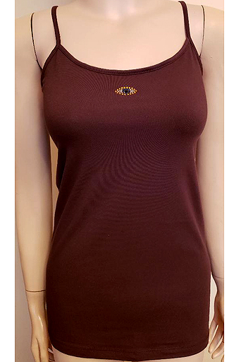 BROWN CAMI WITH MINI EYE IN SIZE LARGE $10.00